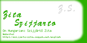 zita szijjarto business card